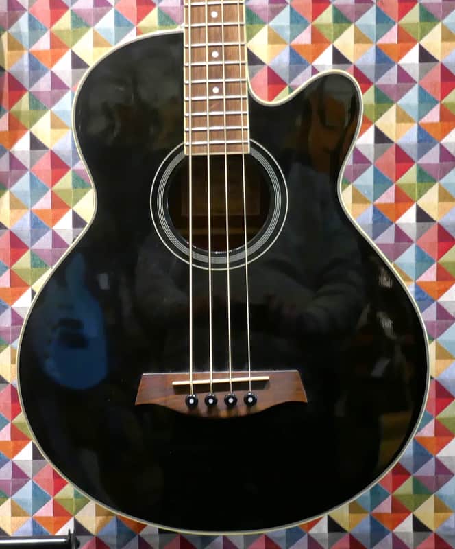 Ibanez AEB8E Acoustic Bass - Black - Image 5