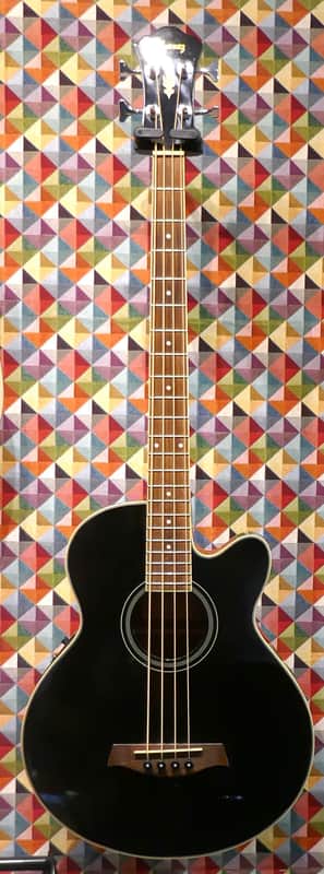 Ibanez AEB8E Acoustic Bass - Black - Image 2
